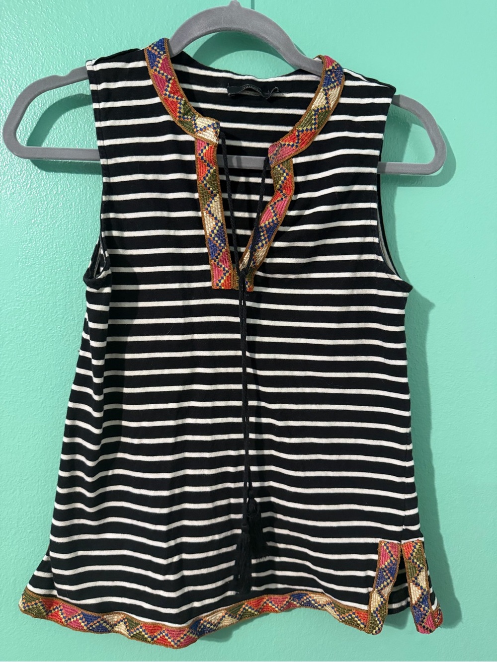 THML Boho Striped Sleeveless Top